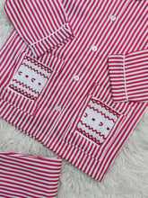 Load image into Gallery viewer, Boys Candy cane inspired smock pjs