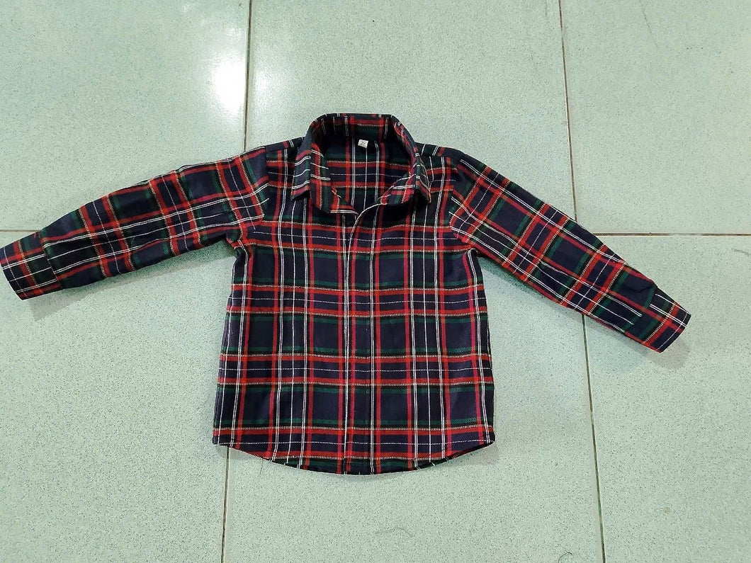 Preorder red tartan boys shirt