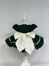 Load image into Gallery viewer, Emerald Green &amp; Cream Classic dress (November delivery)