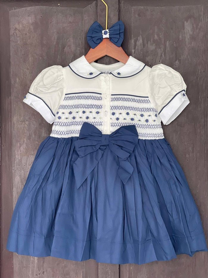 Navy smock skirt style