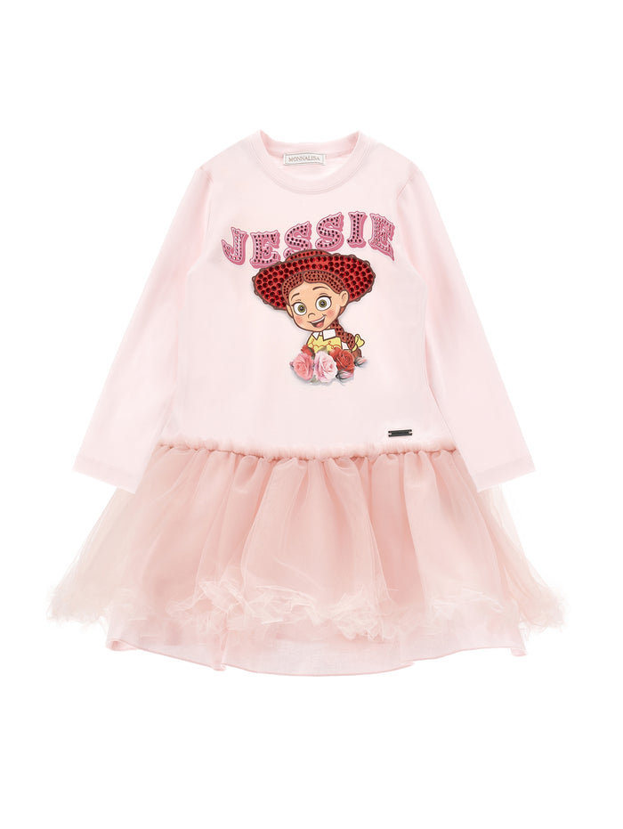 Monnalisa AW26 ‘ Jessie ‘ pink tulle dress
