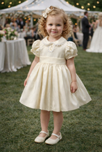 Load image into Gallery viewer, Cream satin Classic dress with bows