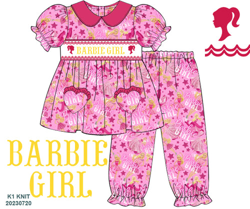 Barbie Girl smock pjs