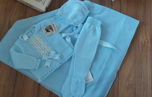 Baby blue 3piece set & blanket