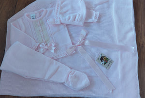 Baby pink 3pc set with blanket