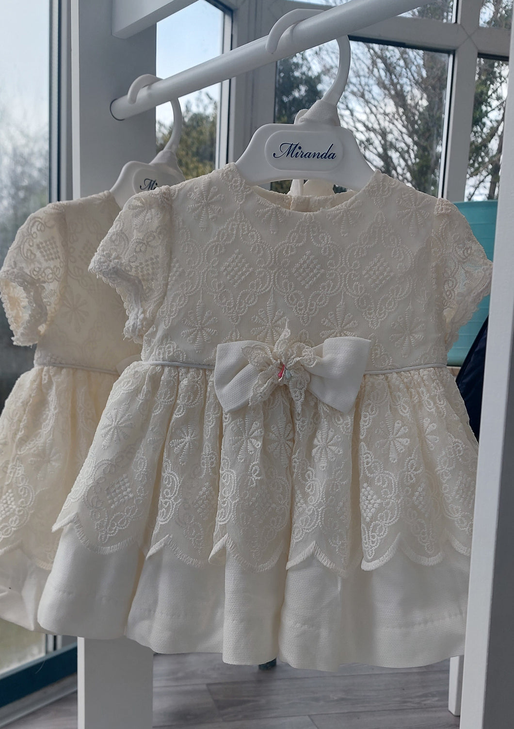 Miranda Lace dress with bonnet