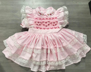 Preorder Smock pinny & classic dress set (with 2 bows/hairband) *November delivery ^