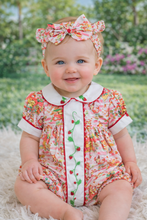 Load image into Gallery viewer, Strawberry shortcake bubble Romper