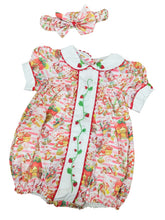Load image into Gallery viewer, Strawberry shortcake bubble Romper