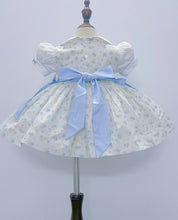 Load image into Gallery viewer, Blue Floral classic dress ( approx 2 weeks wait)