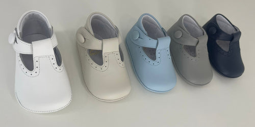 Baby boys leather soft sole shoe