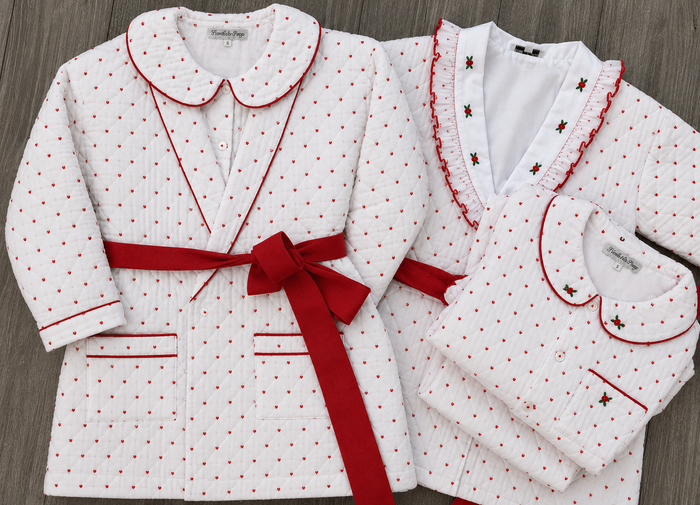 Boys Swiss dot quilted dressing gown & pj set ( November deilvery
