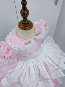 Pink Glitter classic with detachable pinny ( September delivery
