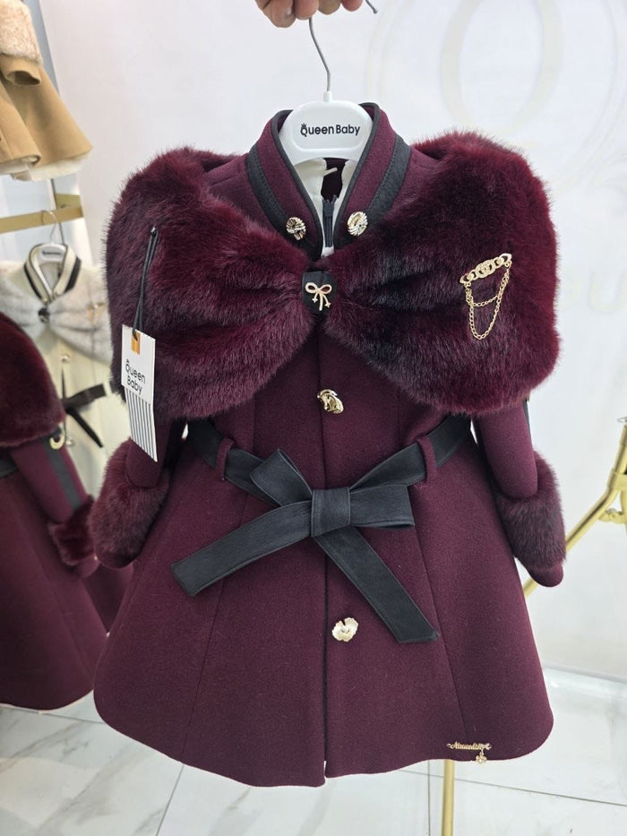 Burgandy coat & dress set (2/3 week wait))