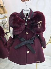 Load image into Gallery viewer, Burgandy coat &amp; dress set (2/3 week wait))