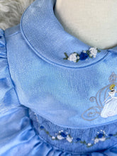 Load image into Gallery viewer, Blue Glitter Cinderella embroidery dress ( September delivery