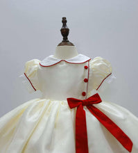 Load image into Gallery viewer, Cream Glitter Classic with red trim