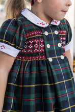 Load image into Gallery viewer, Naxos girls tartan smock dress