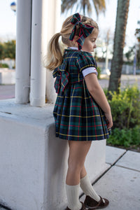 Naxos girls tartan smock dress