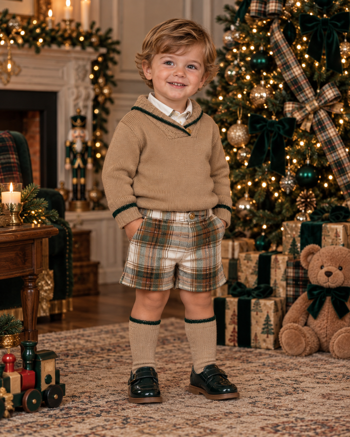 Boys Ceaser blanco 3 piece set with socks