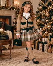 Load image into Gallery viewer, Girls Ceaser Blanco 5 piece blazer , skirt, blouse , hairband &amp; socks