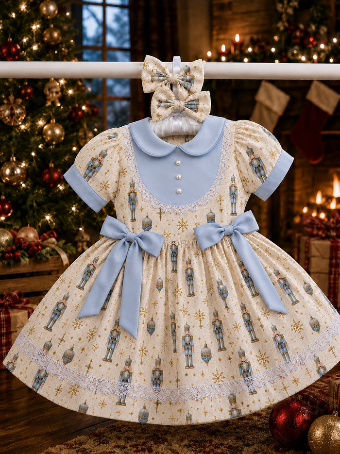 Baby Blue nutcracker Classic Christmas dress( arriving in September