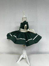 Load image into Gallery viewer, Emerald Green &amp; Cream Classic dress (November delivery)