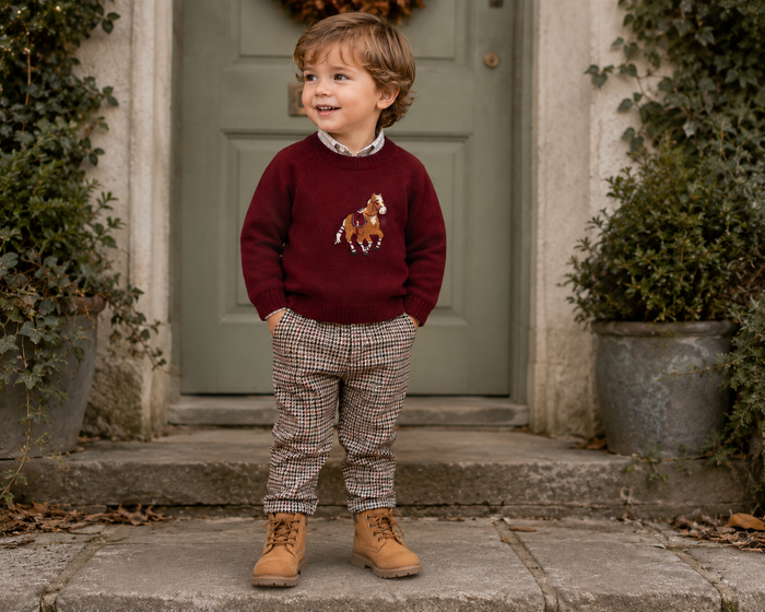 Deolinda Boys Horse jumper & trouser set Preorder