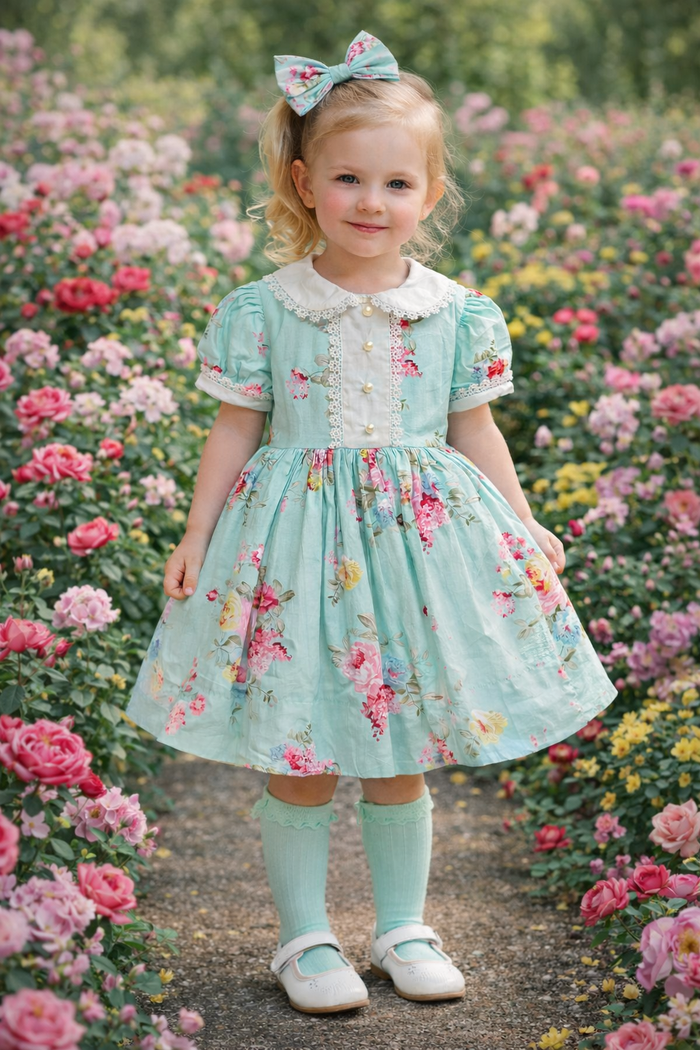 Mint Floral Classic dress