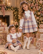 Load image into Gallery viewer, Girls Ceaser Blanco pinafore , blue , hairband &amp; socks