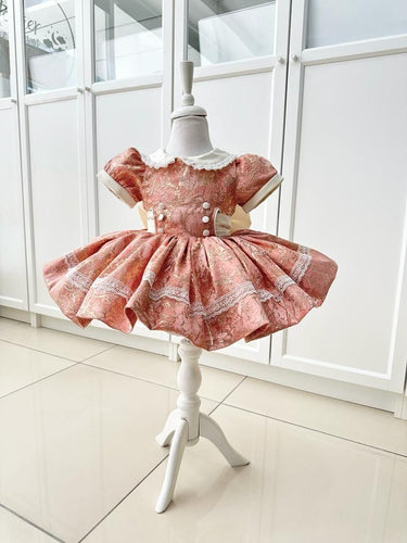 Pink shell Brocade dress