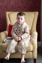 Load image into Gallery viewer, Boys gold dressing gown &amp; pj set (in stock)