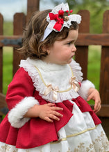 Load image into Gallery viewer, AW25 Red &amp; golden lace fur details