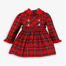 Load image into Gallery viewer, 132-V baby girl Red &amp; navy dress