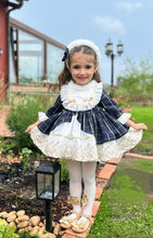 Load image into Gallery viewer, AW25 Navy &amp; gold with fur trim