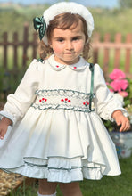 Load image into Gallery viewer, AW25 velvet smock with green details