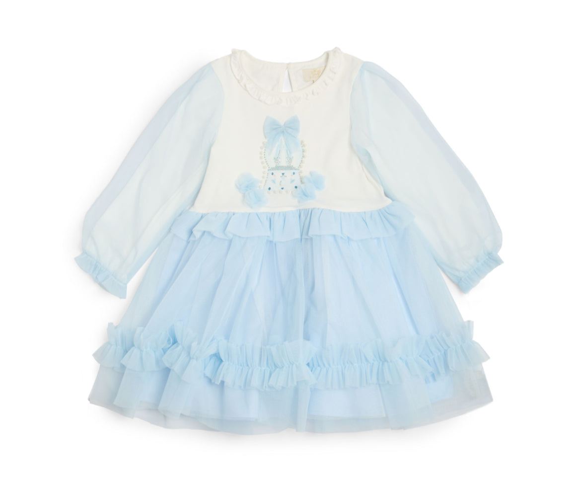 Snow globe blue dress 3421103 – LittleBoPeep