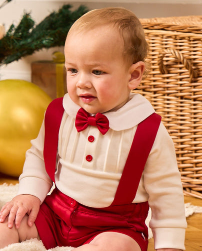 Red baby boys short set 0385241