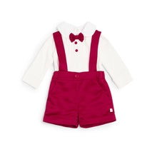 Load image into Gallery viewer, Red baby boys short set 0385241