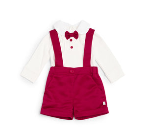 Red baby boys short set 0385241