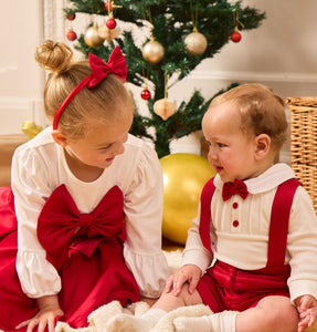Red baby boys short set 0385241