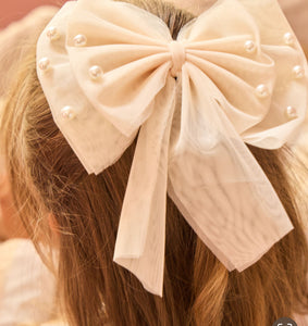 Caramelo mink pearl bow