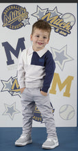 Load image into Gallery viewer, MS25513 Jude Grey/ navy polo top