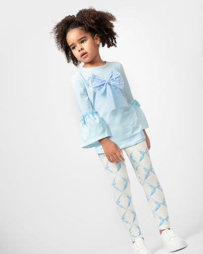 Caramelo Blue top & leggings set