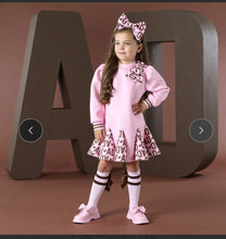 Load image into Gallery viewer, W252708 Maisie initial bow print dress - pink