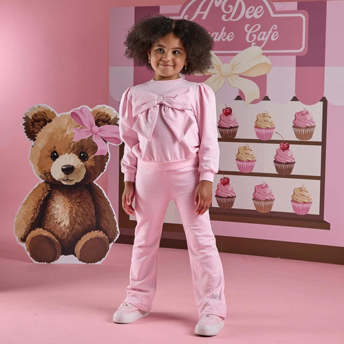 W252513 Luna Pink flare leggings set