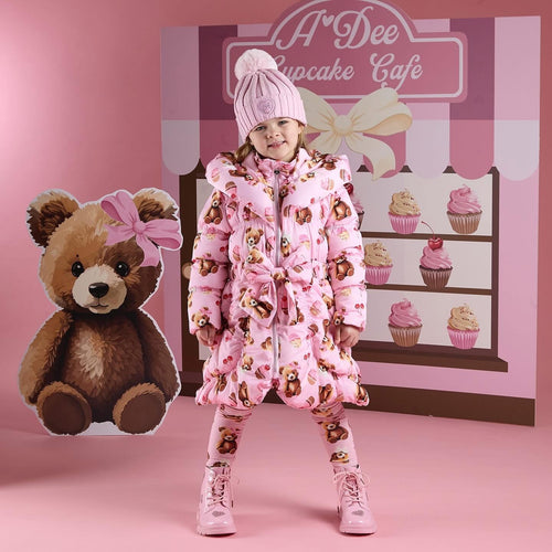 W252204 Lauren bear print bow jacket