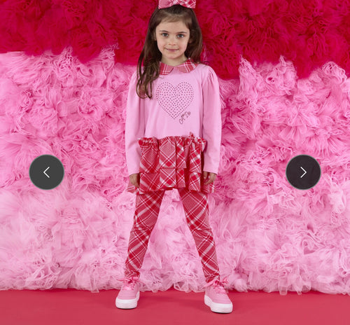 W251503 Lydia check leggings set