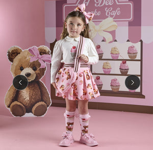 W252710 Liberty bear print skirt set