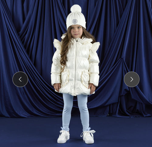 W251201 Liliana padded jacket with frill heart jacket